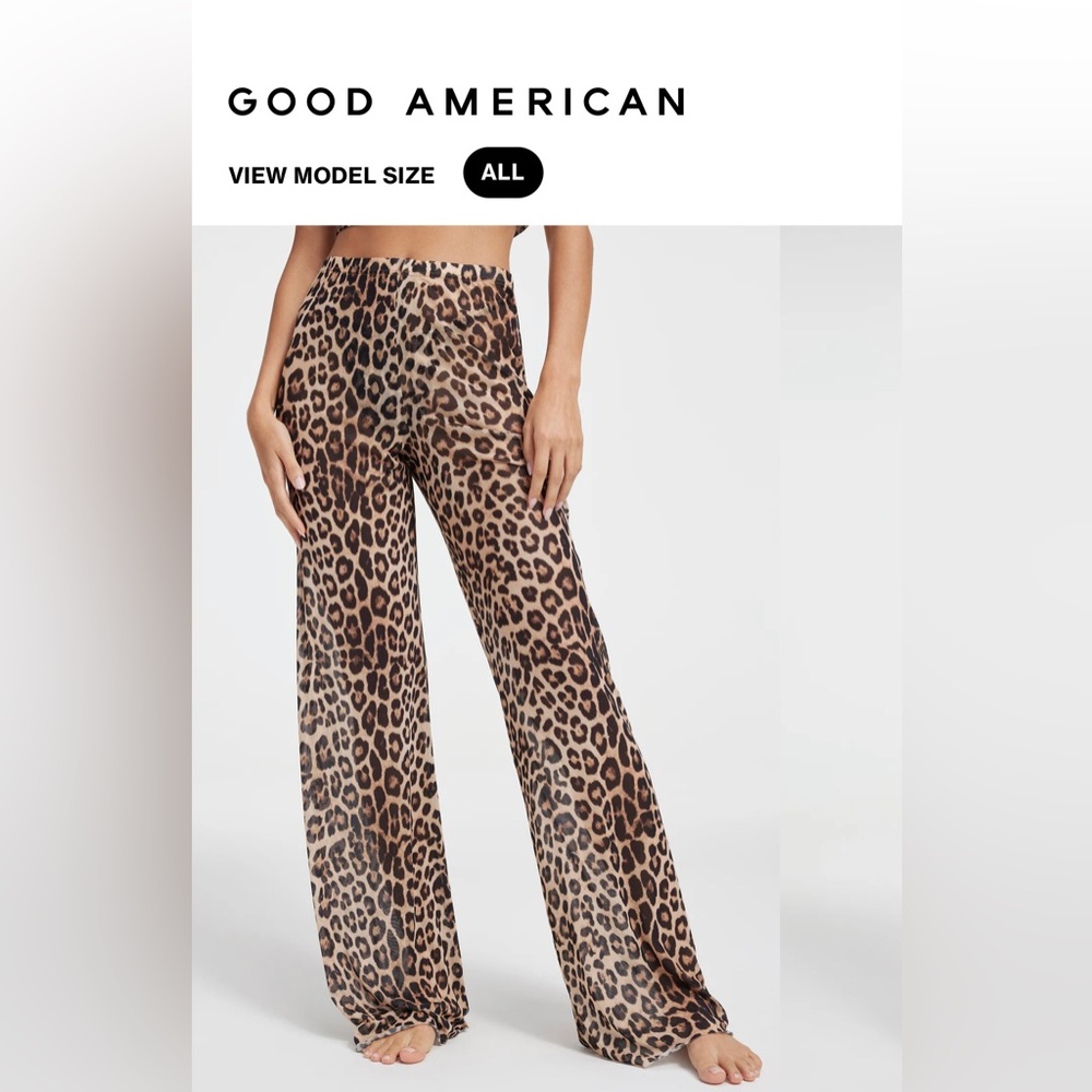 Good American Mesh leopard pants.ISO
